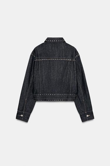 VESTE EFFET JEAN À CLOUS - Indigo foncé de Zara - Image 7