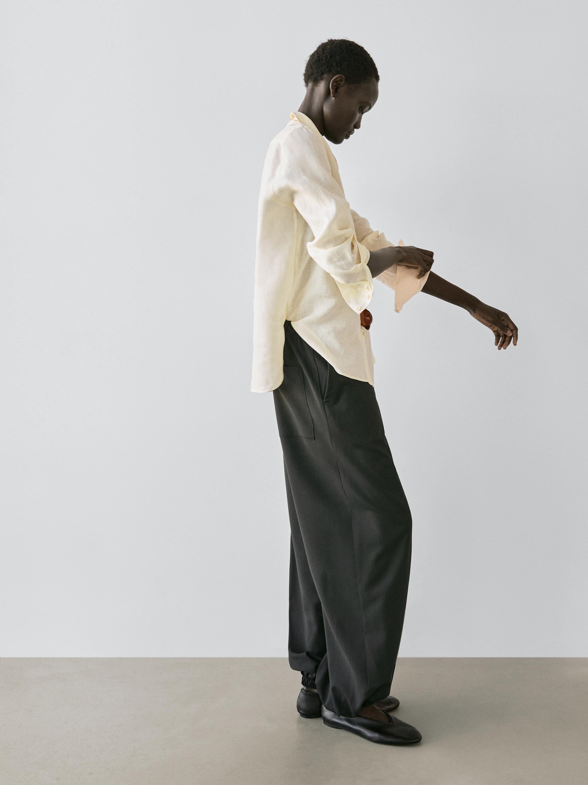 Flowing 100% linen shirt