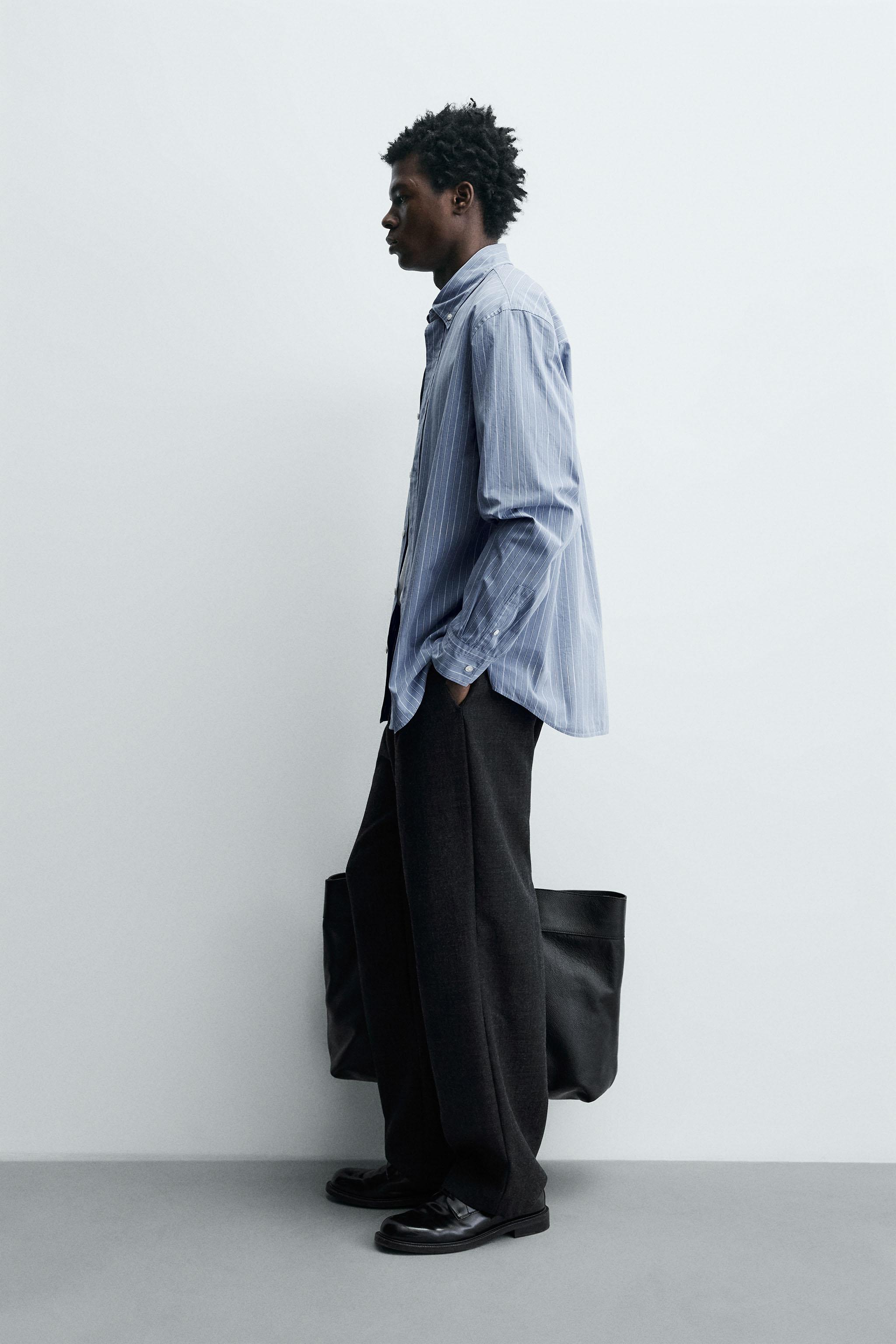 TEXTURED STRIPED SHIRT