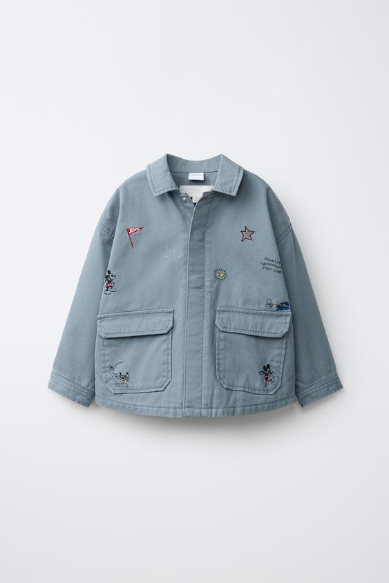 MICKEY MOUSE © DISNEY EMBROIDERED OVERSHIRT - Blue de Zara - Imagen 0