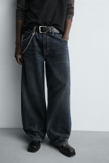 WASHED BALLOON FIT JEANS - Blue / Grey by Zara - Image 4