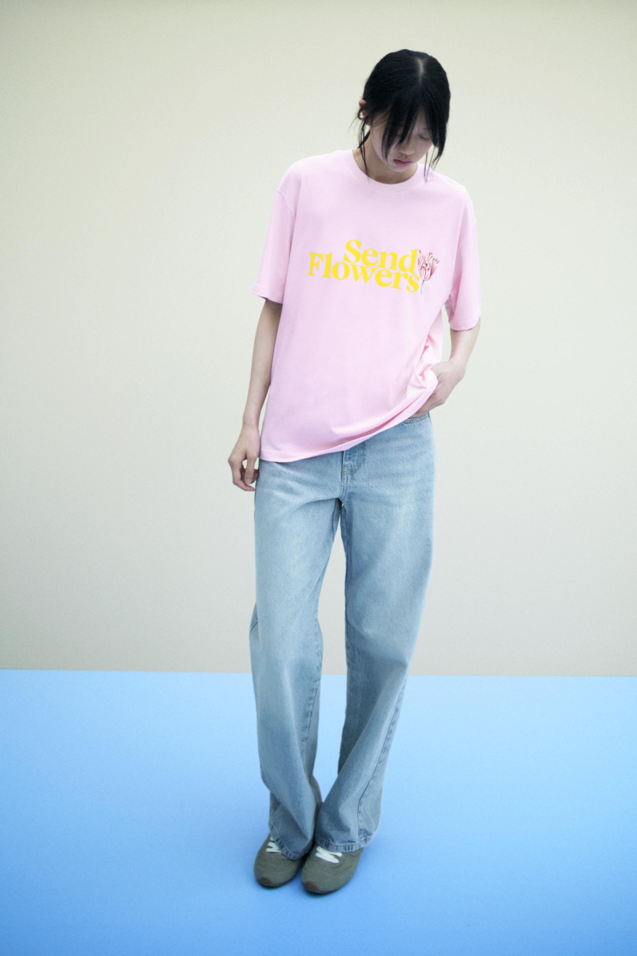 エマニュエル・スウェート 花柄プリントTシャツ - ピンク | ZARA