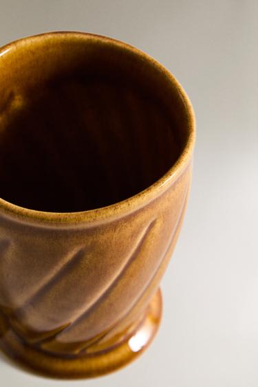 MUSTARD YELLOW RAISED DESIGN TOOTHBRUSH HOLDER - Mustard by Zara - Image 2