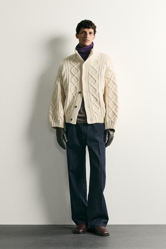 JERSEY RELAXED FIT TRENZAS - Blanco roto de Zara - Imagen 0