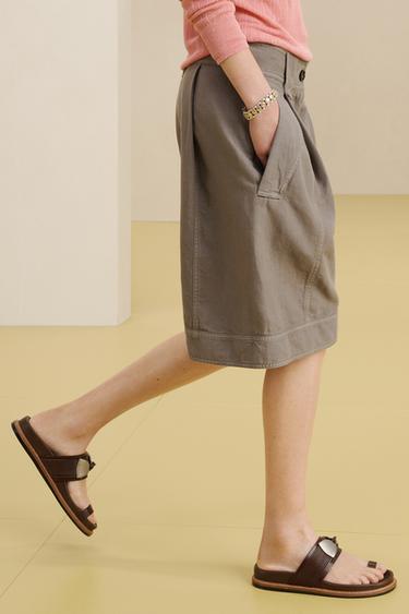 Zara LTHR MTLLC FLT SNDLS 16 - Brown