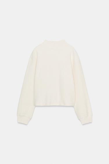 RUSTIC BROOCH SWEATSHIRT - Ecru by Zara - Image 5