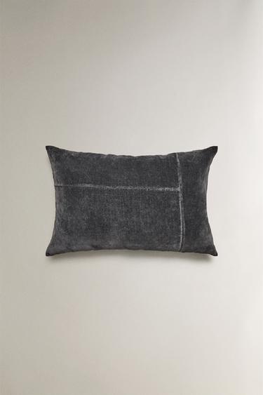 FUNDA COJÍN TERCIOPELO LAVADO - Piedra de Zara - Imagen 0