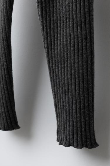 LEGGING CÔTELÉ SOFT TOUCH - Gris anthracite de Zara - Image 3