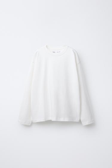 Zara BASIC T-SHIRT - Oyster-white
