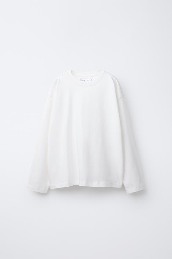PLAIN T-SHIRT - Oyster-white by Zara - Image 0