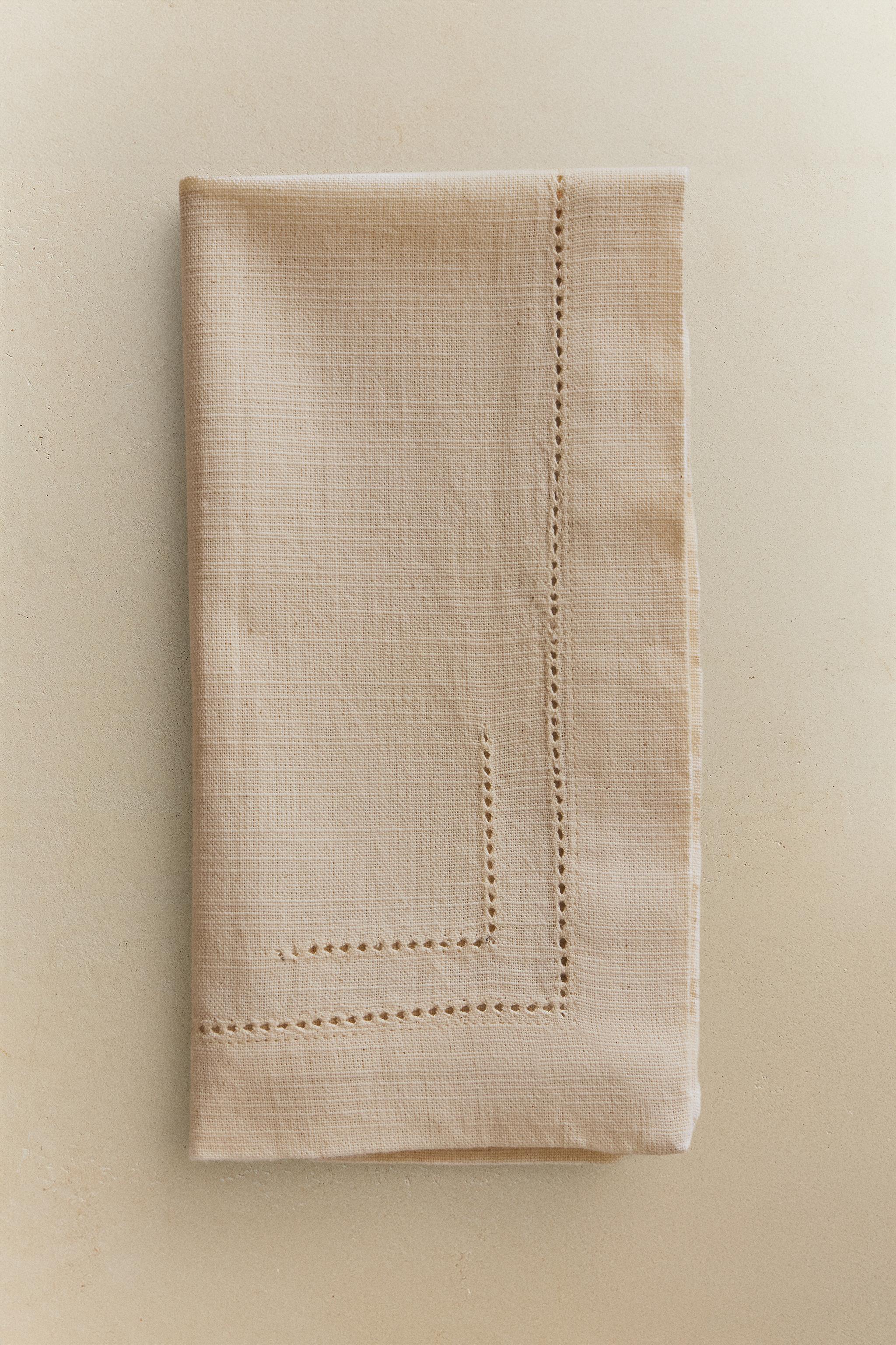 SET OF HEMSTITCHED COTTON NAPKINS (SET 2)