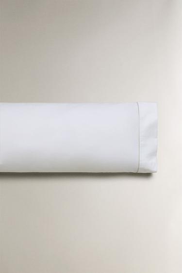 PILLOWCASE WITH PIQUÉ PIPING - Grey by Zara - Image 4