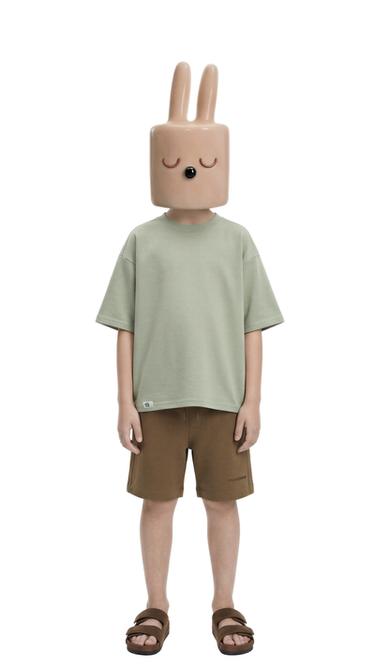 PLAIN INTERLOCK T-SHIRT - Taupe grey by Zara