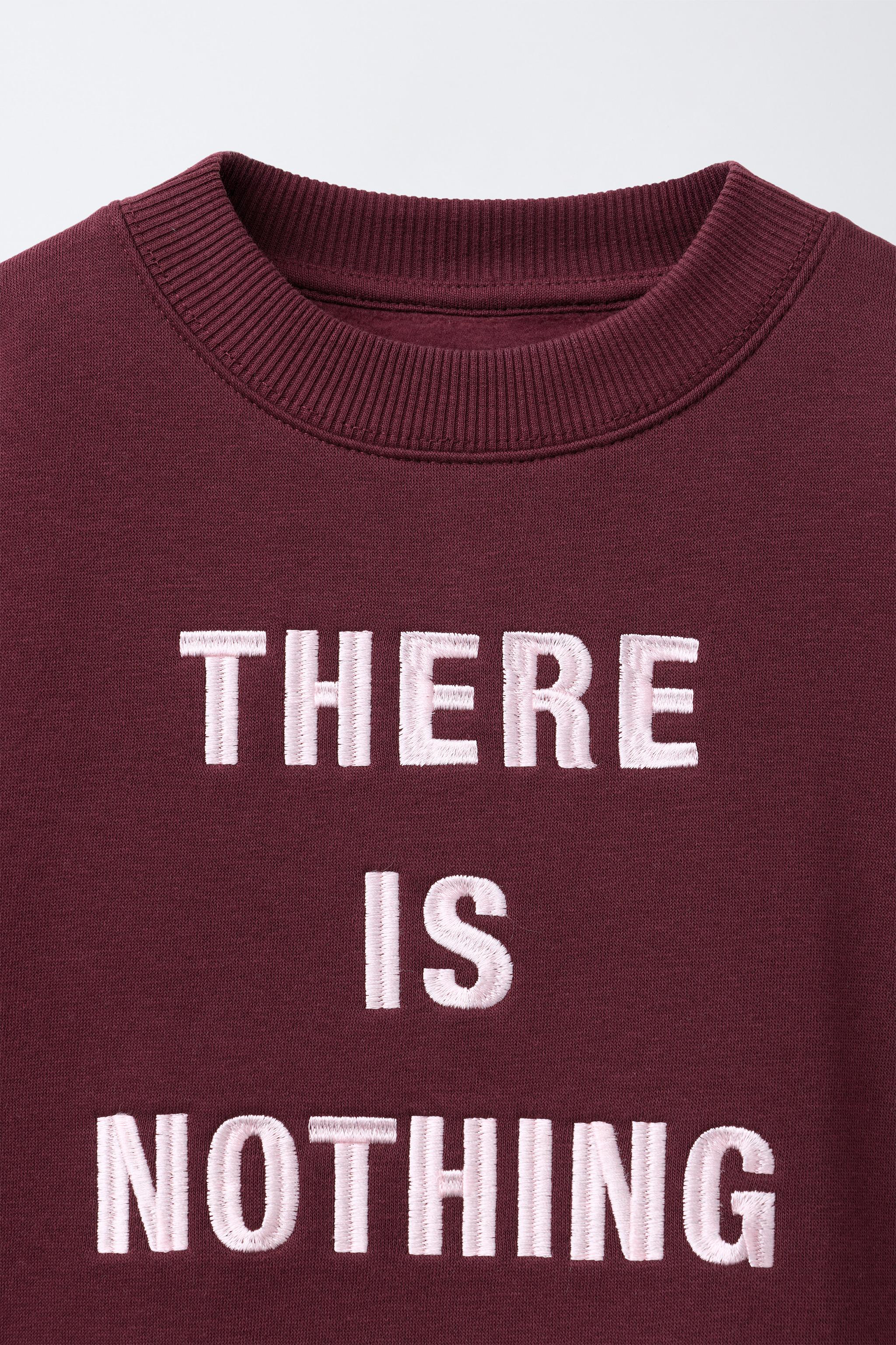 EMBROIDERED TEXT SWEATSHIRT