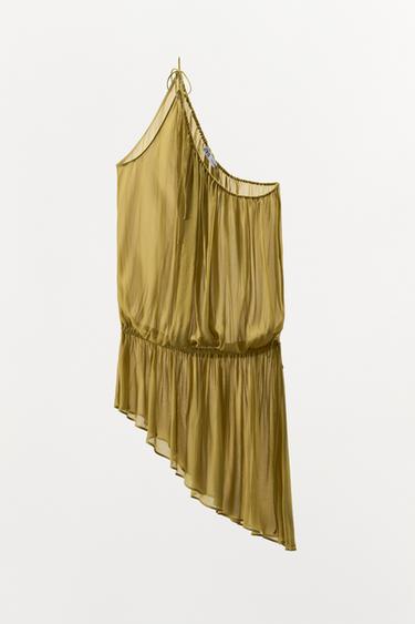 ASYMMETRIC TOP WITH TIES - Green by Zara - Image 1
