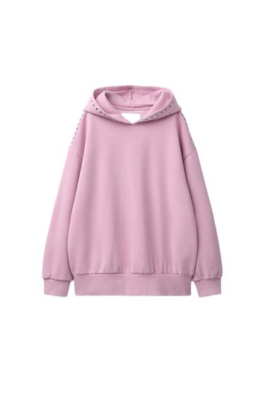 STUDDED HOODIE SWEATSHIRT