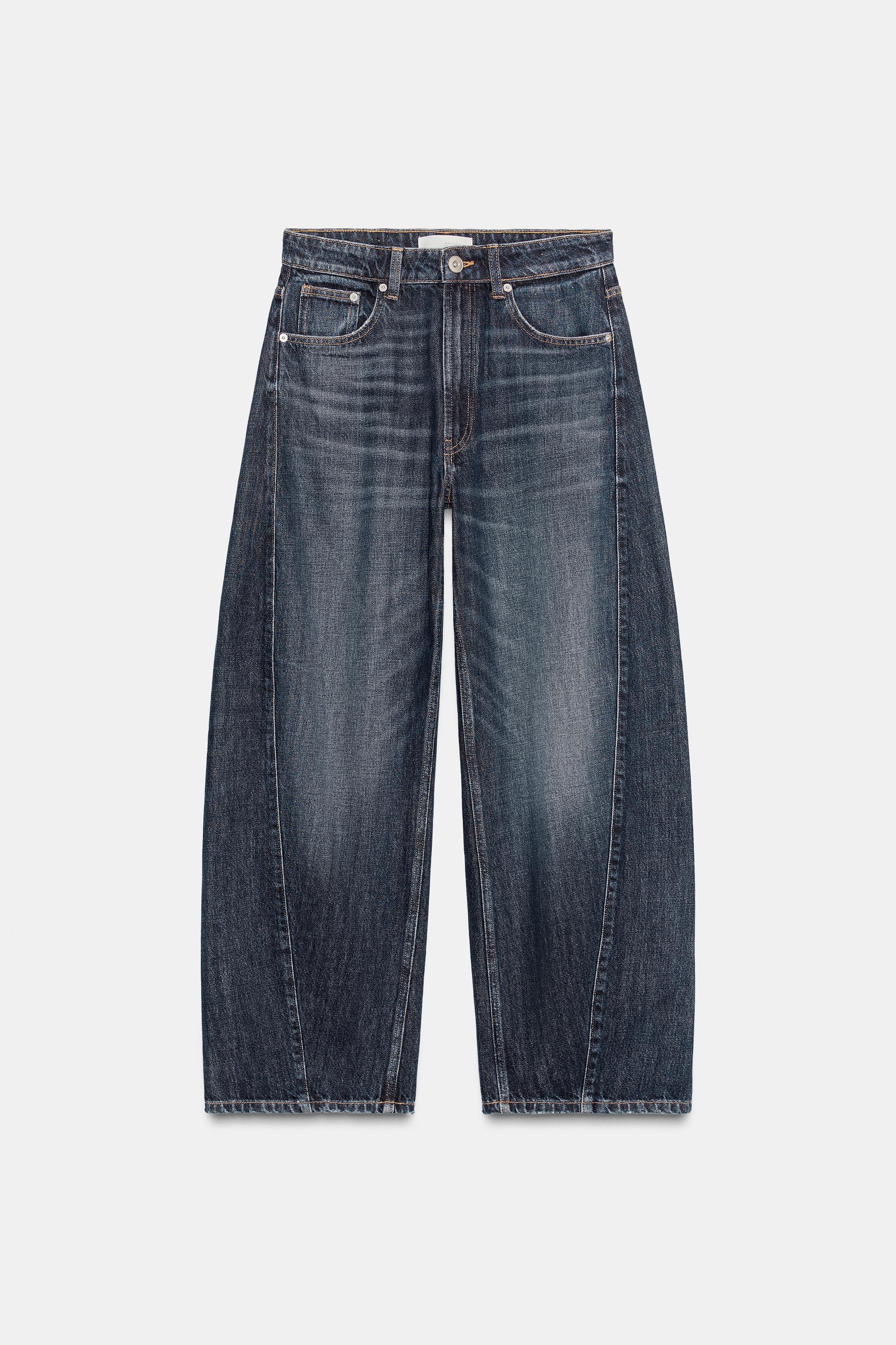 TRF MID-RISE BAGGY BARREL JEANS