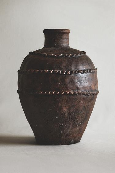 LARGE TERRACOTTA VASE - Khaki by Zara - Image 5