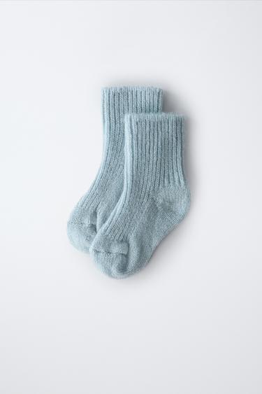 CHAUSSETTE 100 % CACHEMIRE - Bleu clair de Zara - Image 2