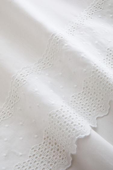 EMBROIDERED DUVET COVER - White by Zara - Image 4