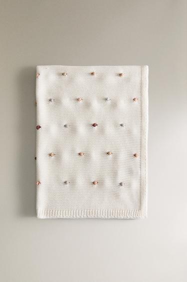KNIT BABY BLANKET - Multicoloured by Zara
