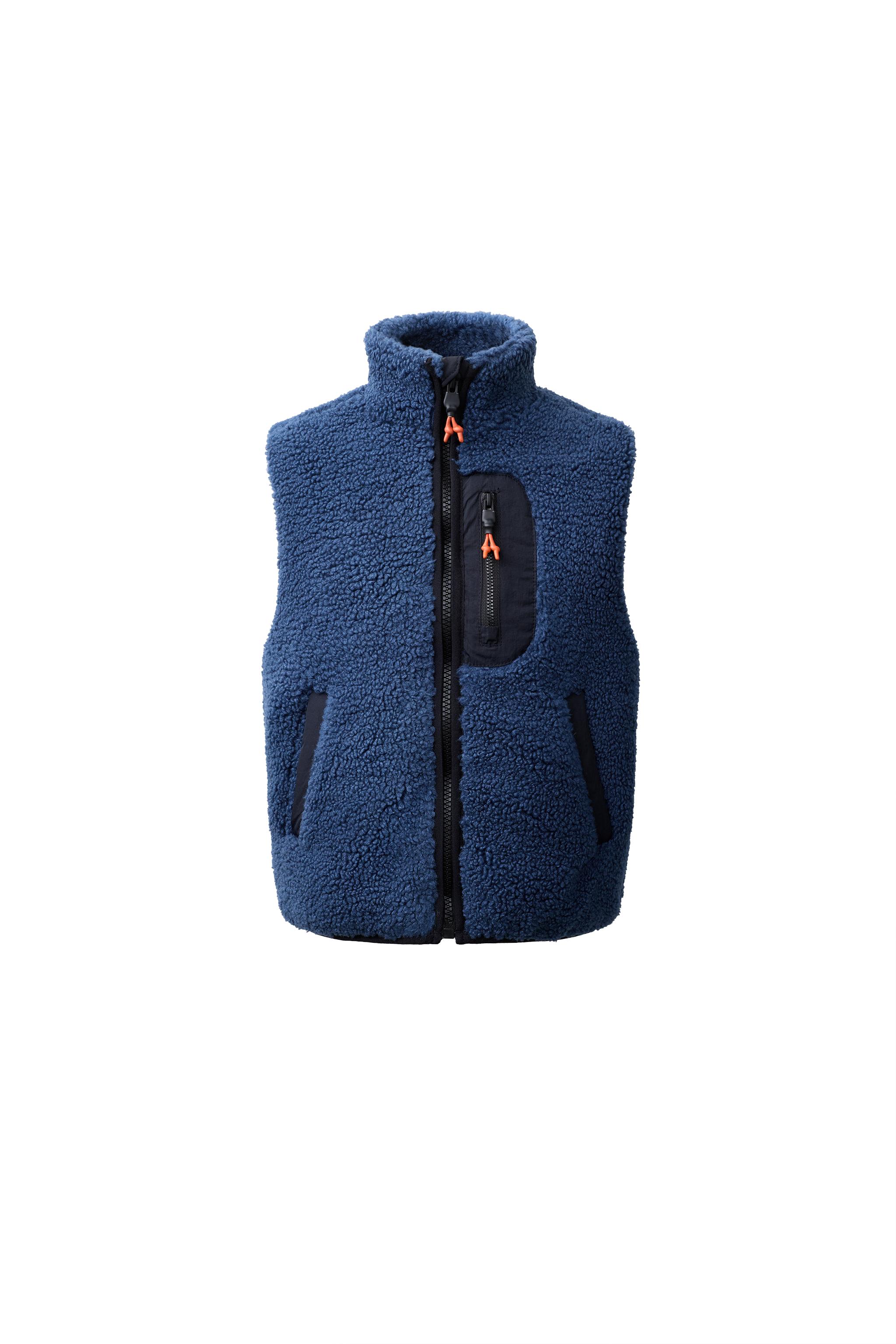 CONTRAST FAUX SHEARLING GILET - Mid-blue | ZARA Curaçao / Curazao