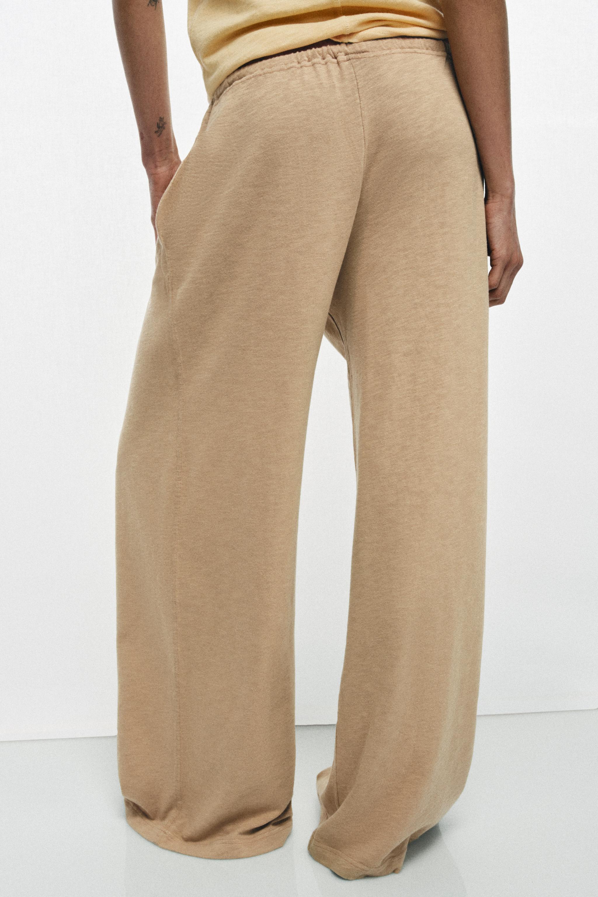 STRAIGHT LEG COTTON PANTS