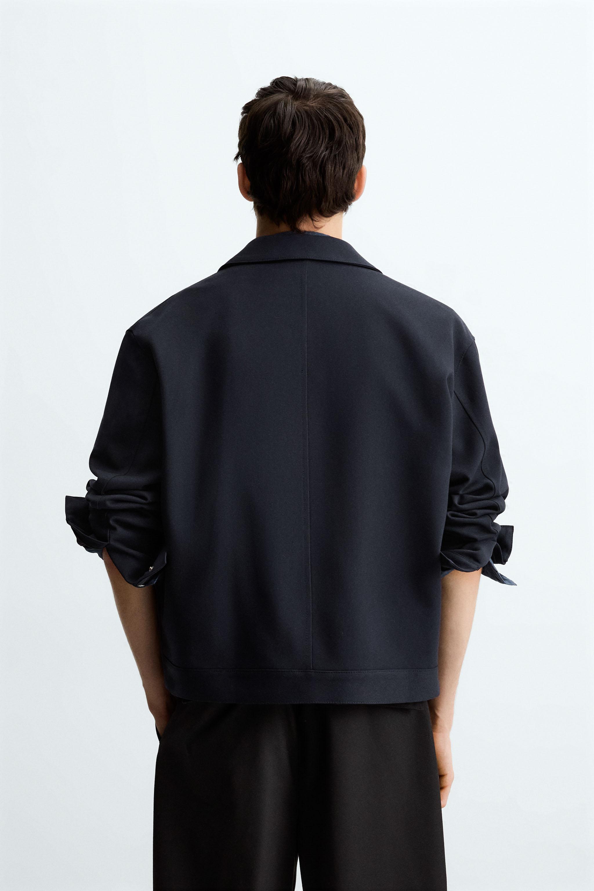 ZIP-UP OVERSHIRT - Dark navy | ZARA United States
