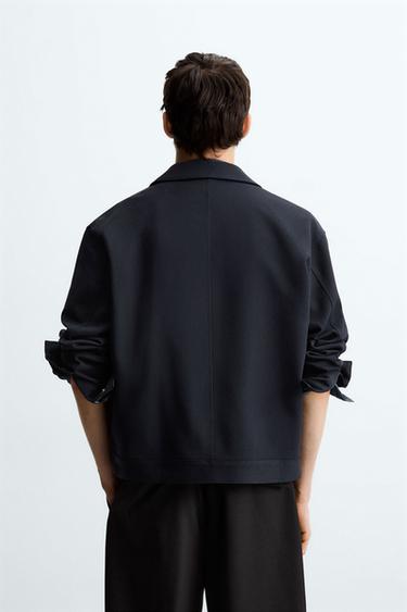 ZIP-UP OVERSHIRT - Dark navy by Zara - Image 2