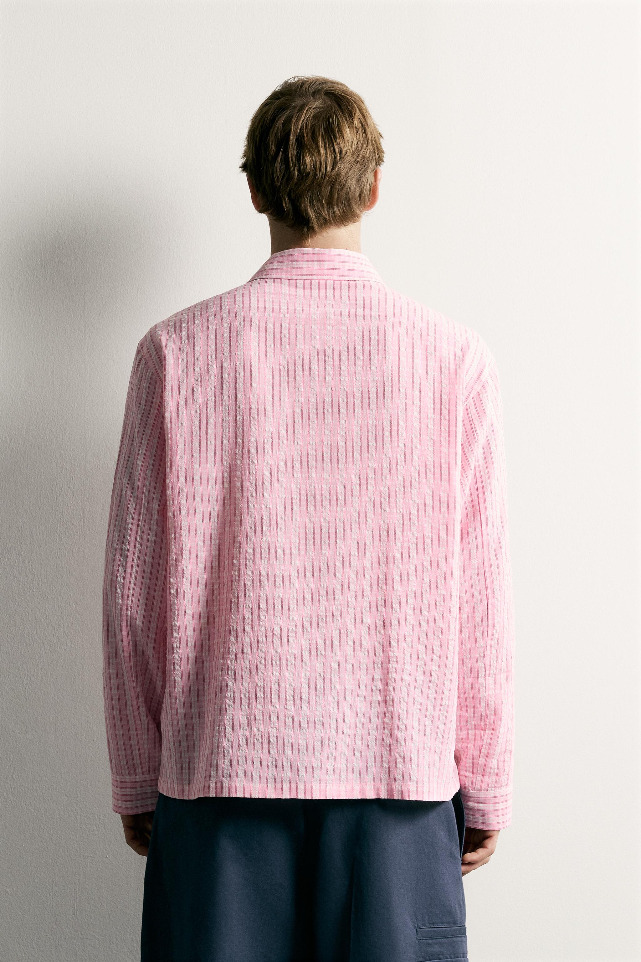 CHEMISE RELAXED FIT À TEXTURE CARREAUX