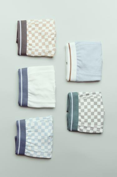 AGES 2-14/ 5-PACK OF CHECKERED BOXERS - Multicoloured by Zara
