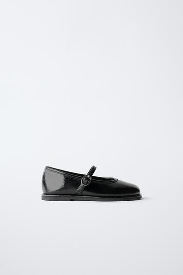 PATENT BALLERINAS - Black by Zara