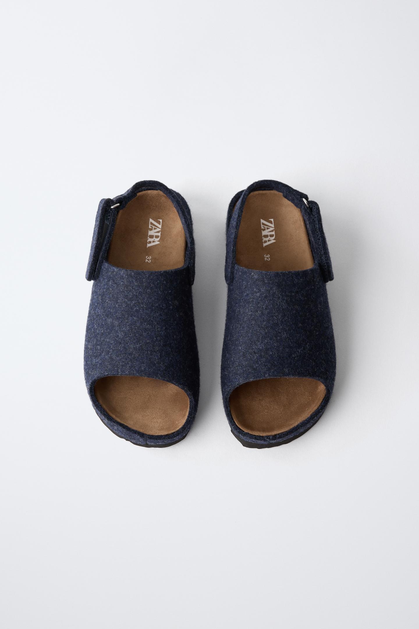 Обувь Zara Felt House Shoes для детей, цвет: Тёмно-синий — фото 4