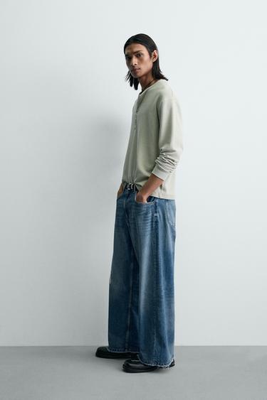 RELAXED FIT RIPPED JEANS - Mid-blue by Zara - Image 3