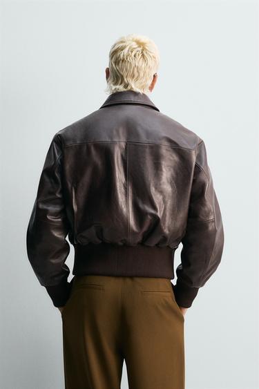 LEATHER LIMITED EDITION JACKET - Brown by Zara - Image 2