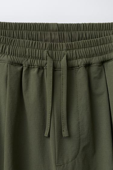 NYLON CARGO TROUSERS - Khaki by Zara - Image 2
