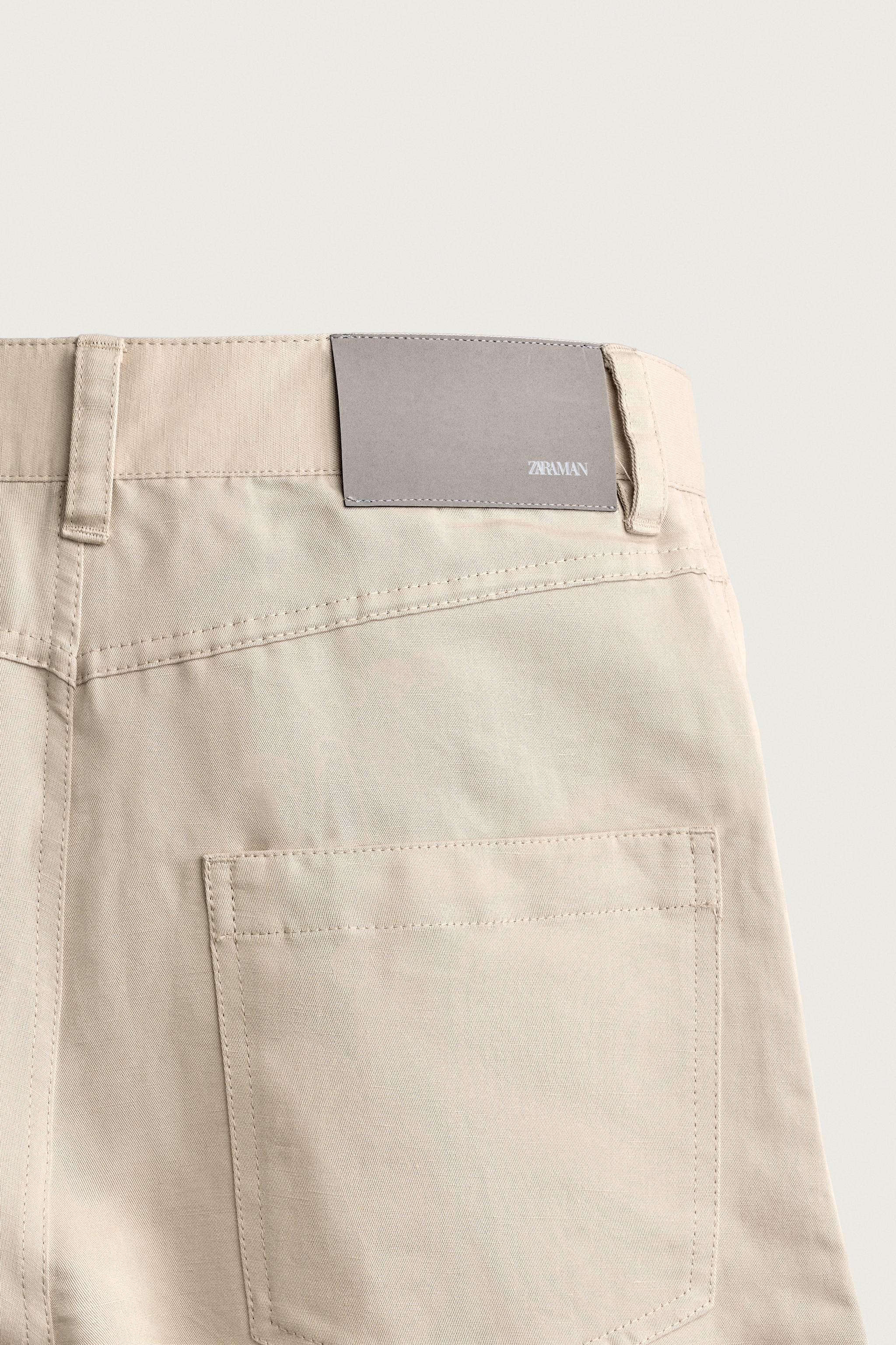 COTTON-LINEN RELAXED-FIT TROUSERS