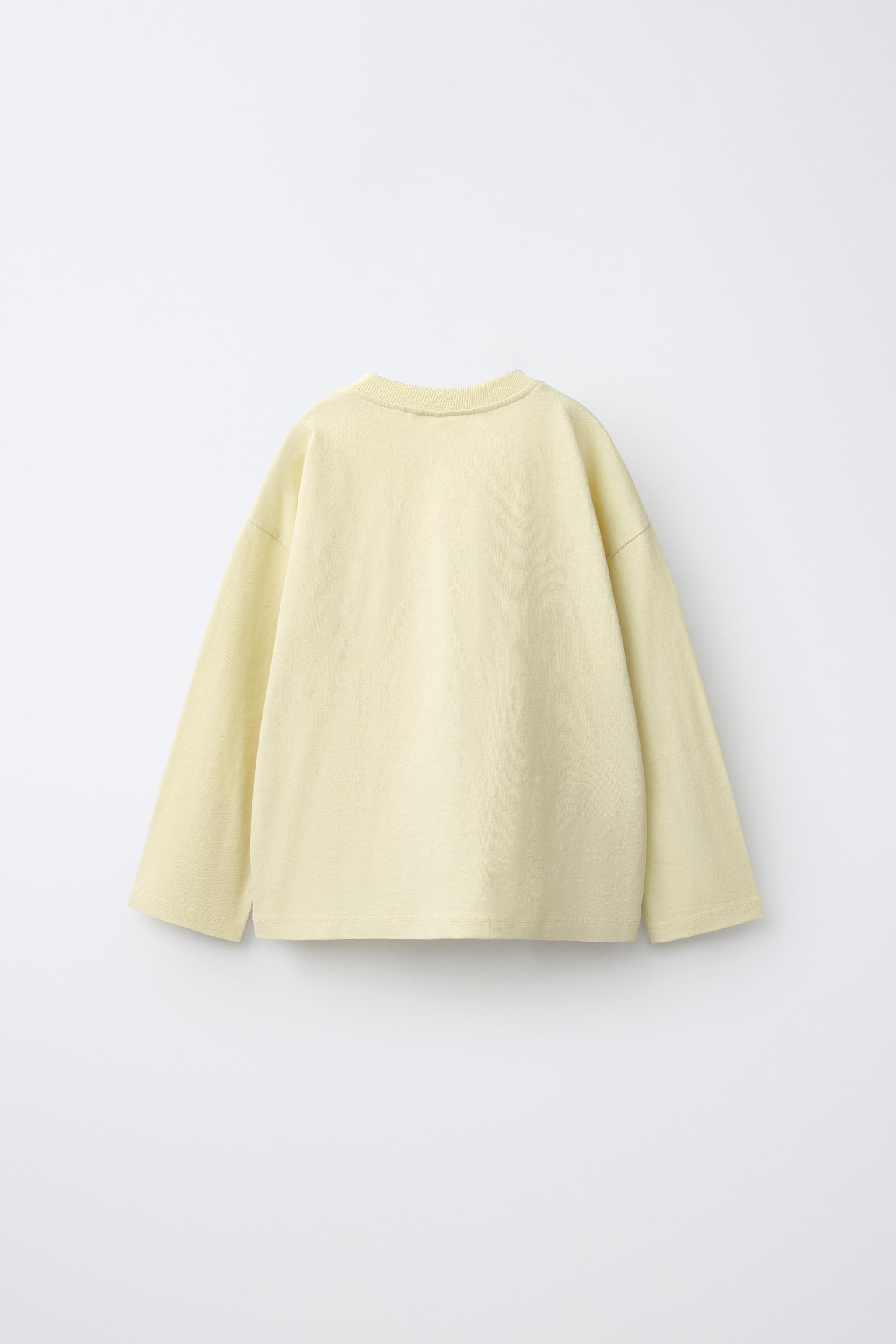 BEAR PRINT T-SHIRT — Light yellow