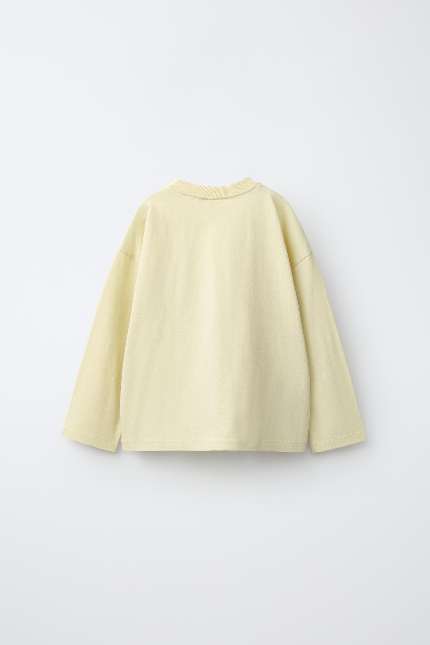 Детская футболка Zara Bear Print, цвет: Светлый жёлтый — фото 3