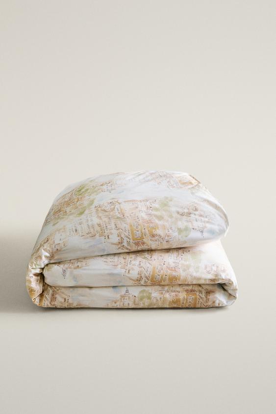 HOUSSE DE COUETTE COTON PAYSAGE - Beige de Zara - Image 4