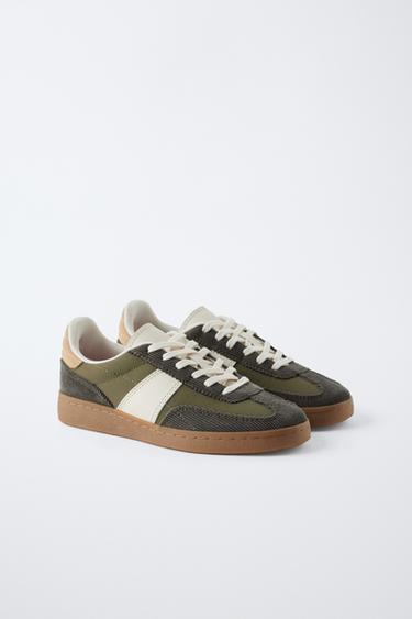 CONTRAST SNEAKERS - Khaki Green by Zara - Image 2