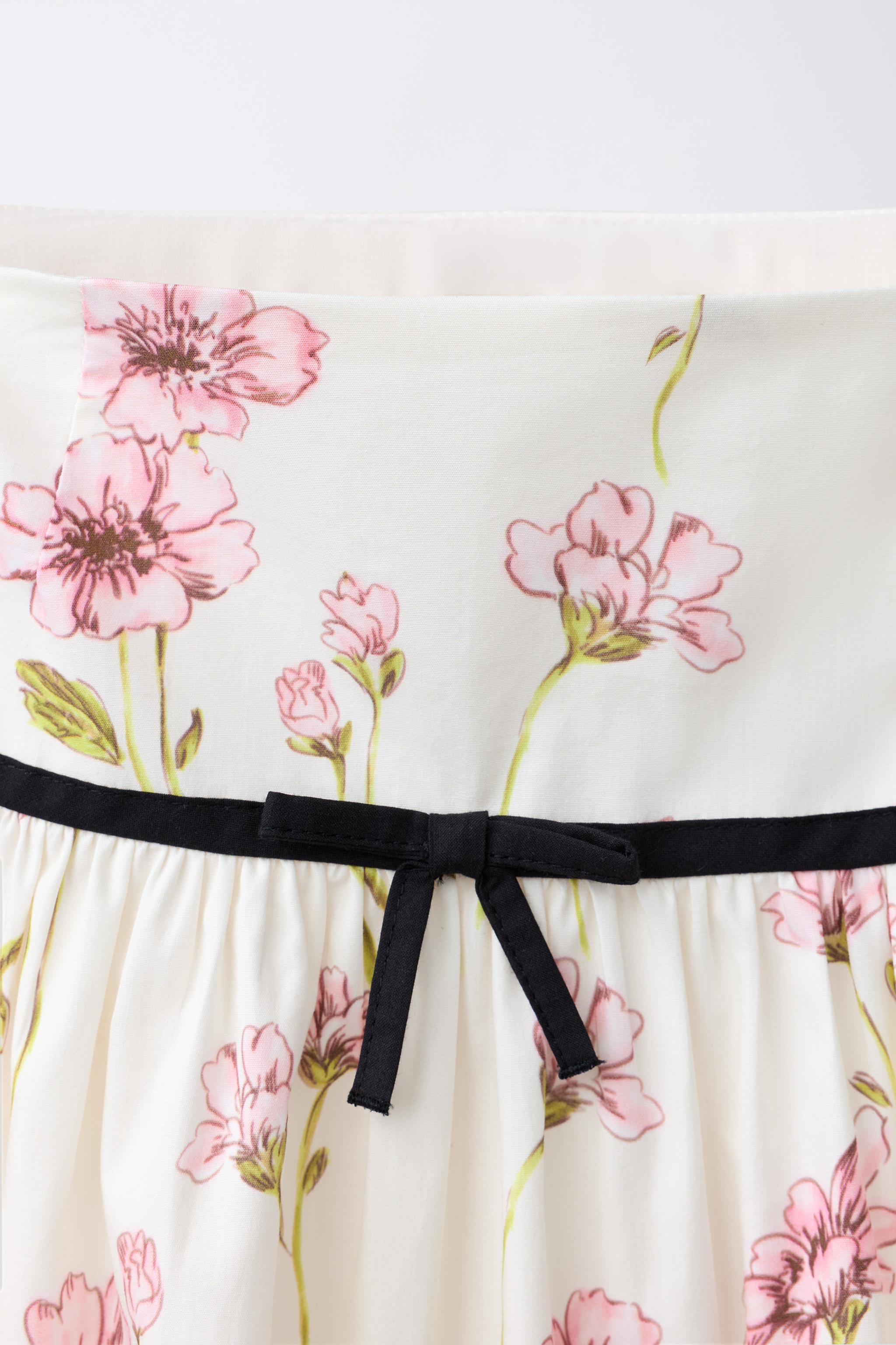 FLORAL PRINT MIDI SKIRT
