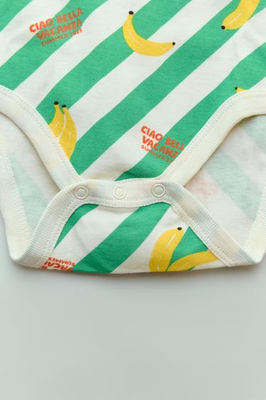 3-PACK OF BODYSUITS WITH TOMATO AND STRIPE PRINT - Multicoloured by Zara