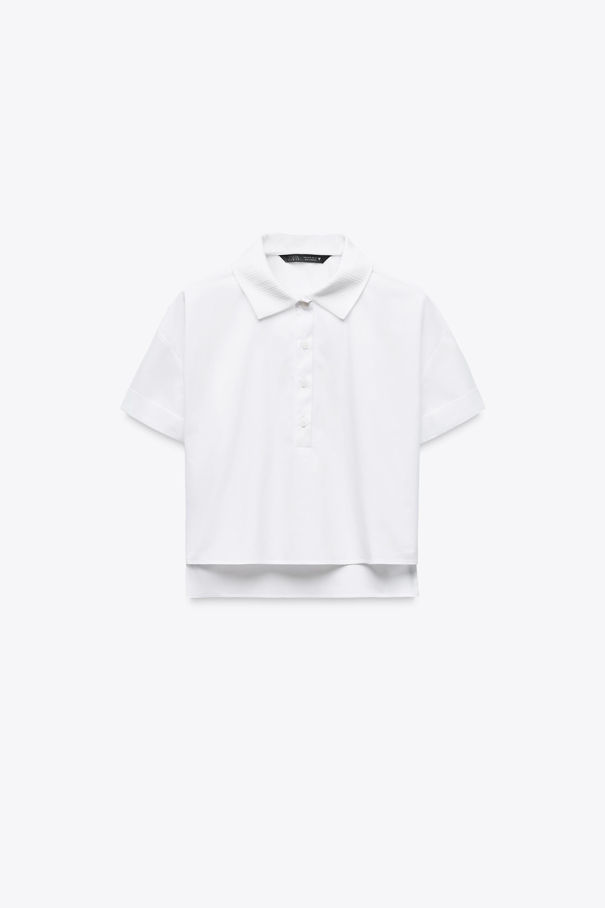 RIBBED COLLAR SHIRT - White | ZARA United States