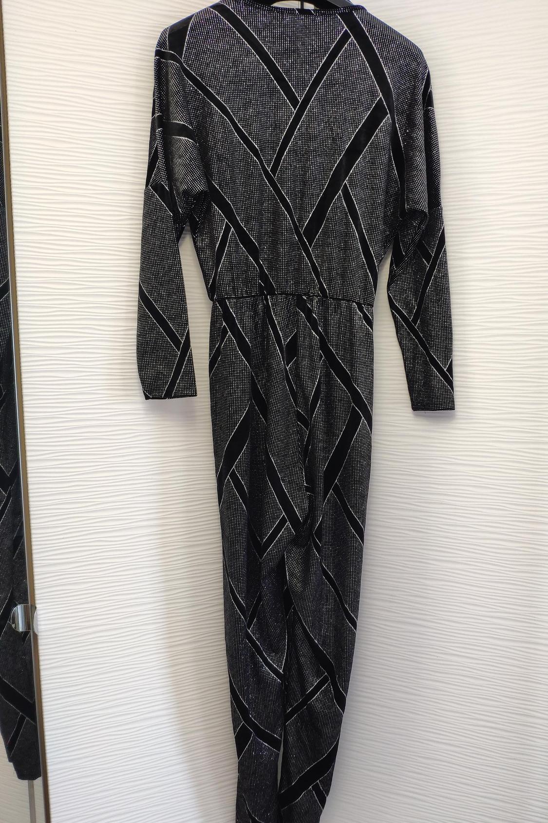 VELVET JUMPSUIT WITH GEOMETRIC APPLIQUÉS - Image 2