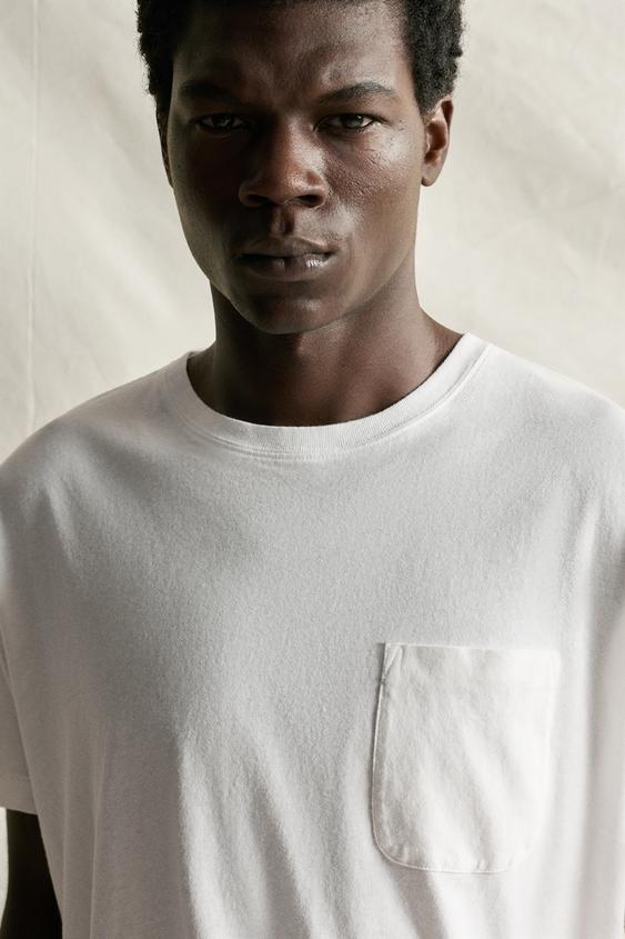 T-SHIRT RELAXED FIT LÉGER - Blanc de Zara - Image 4