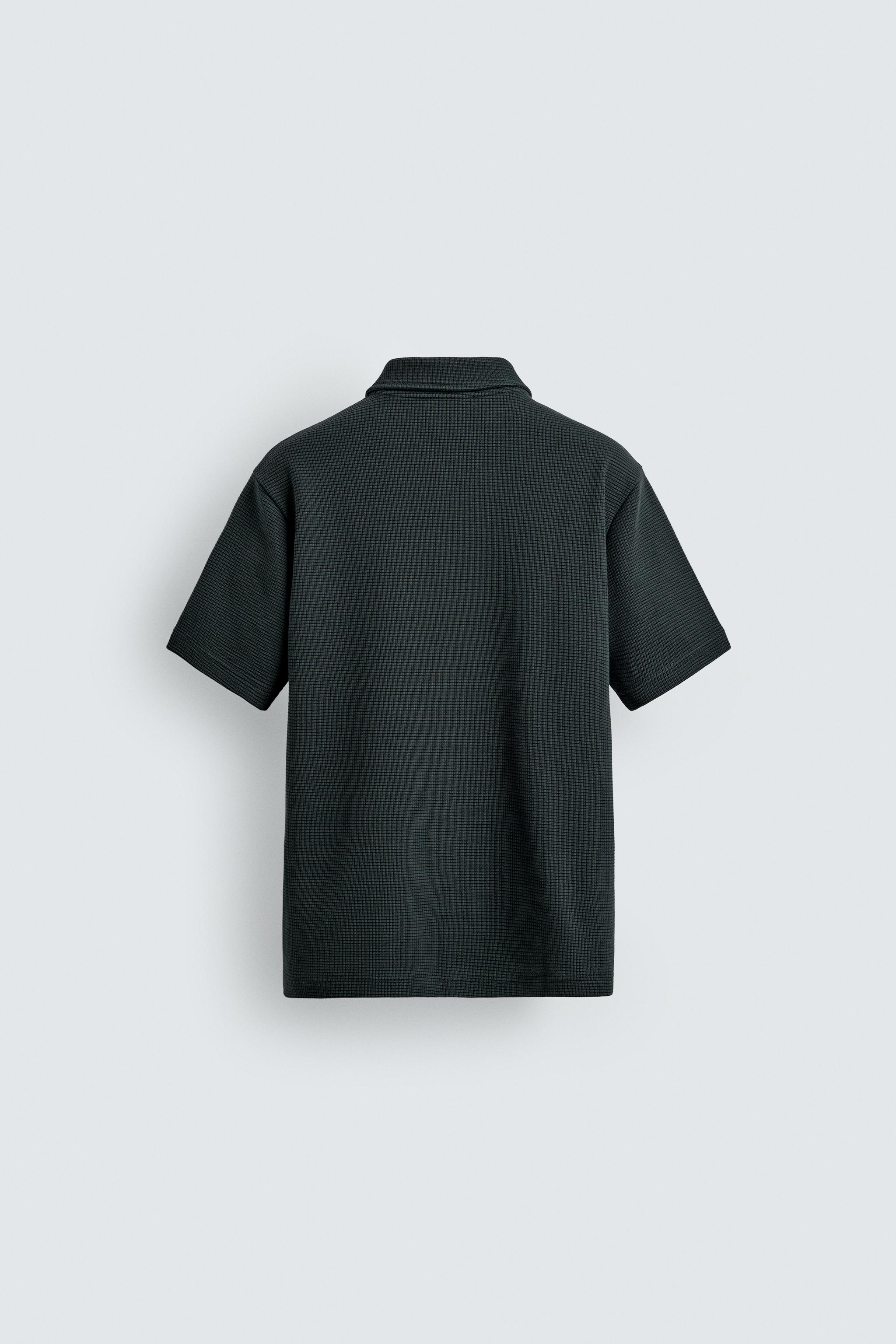 WAFFLE TEXTURED POLO SHIRT