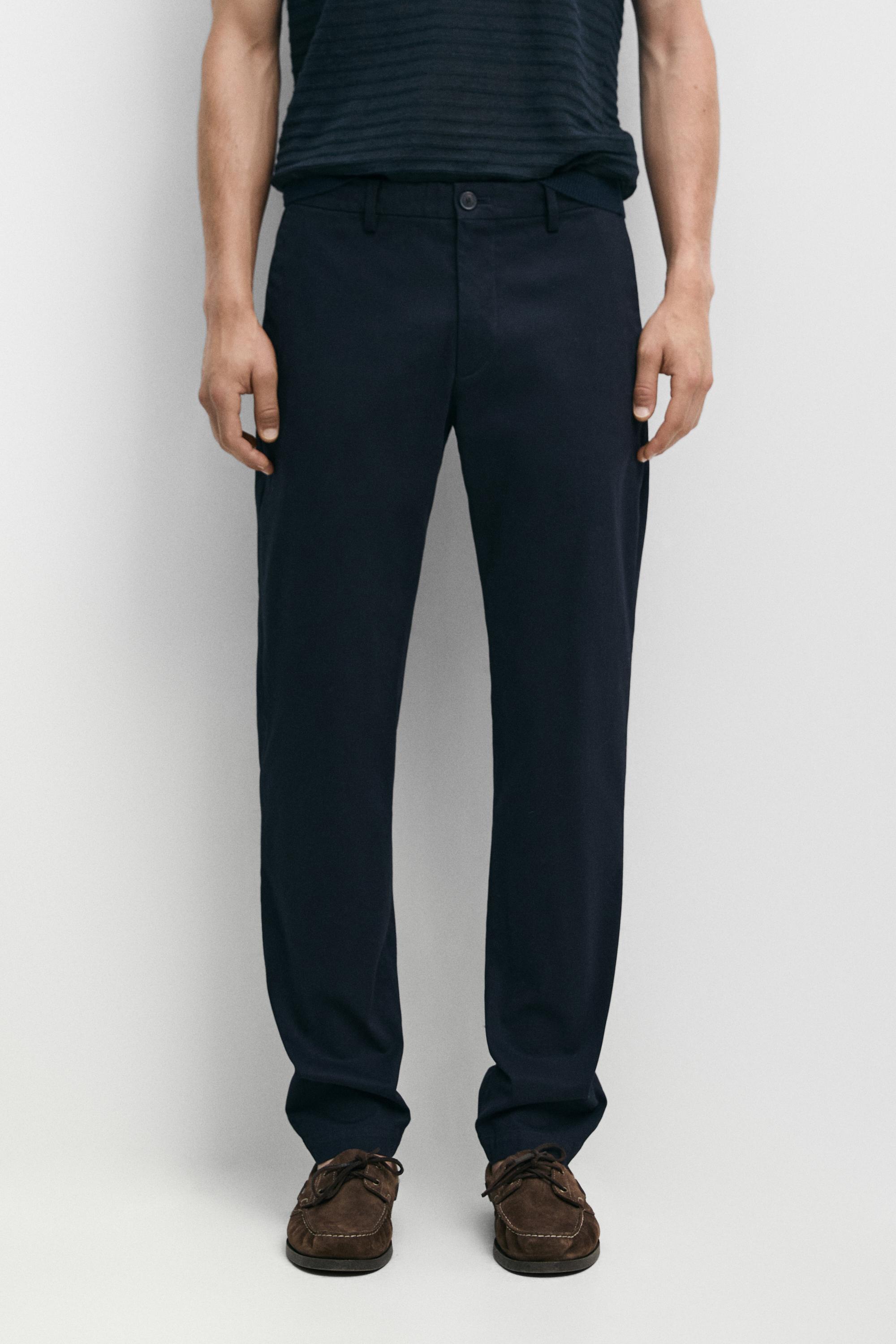 Pantalon slim en coton