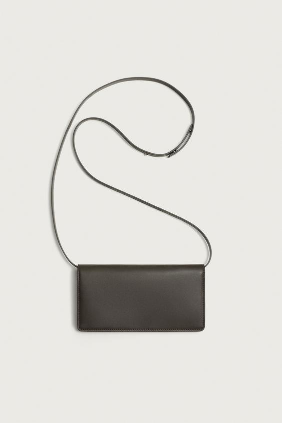 PORTEFEUILLE OVERSIZE EN CUIR - Marron de Zara - Image 0