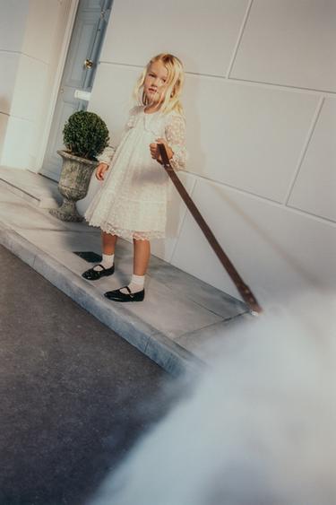 EMBROIDERED TULLE DRESS - Ecru by Zara